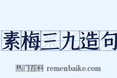 素梅三九造句是什么意思的图片